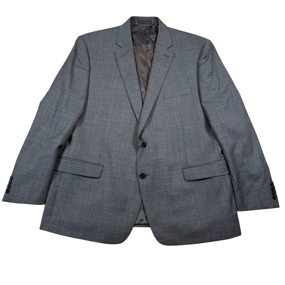 Lauren Ralph Lauren Mens Gray 100% Wool‎ Natural Stretch Blazer Jacket 46 R